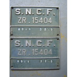 SNCF plaques ZR 15404...
