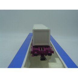 Wagon Jouef Porte-conteneur N°666600 + Caisse CNC - Ho - Neuf Sous Boîte