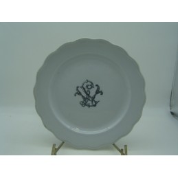 assiette plate bleue...