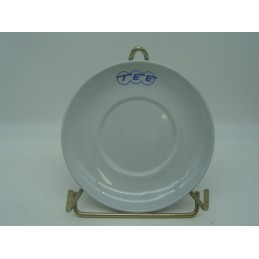 TEE assiette plate logo bleu