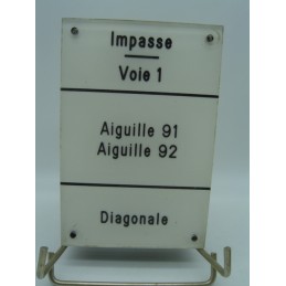 plaque aiguillage impasse...