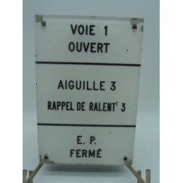 plaque aiguillage voie 1...