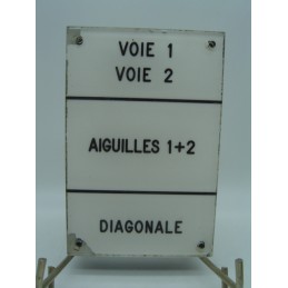 plaque aiguillage voie 1...