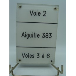 plaque aiguillage voie 2