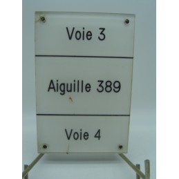 SNCF plaque aiguillage voie 3