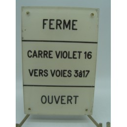 plaque signal carré violet...