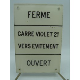 plaque signal carré violet 21