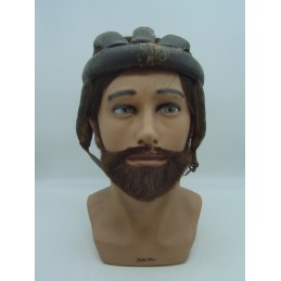 Cyclisme casque ancien en cuir