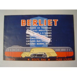 BERLIET dépliant voitures,...
