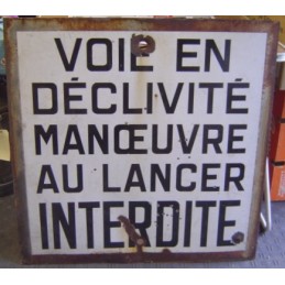 voie en déclivité manoeuvre...