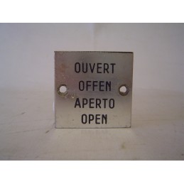 Plaque SNCF Ouvert